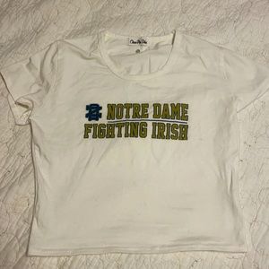 Notre dame fighting Irish cropped fitted tshirt